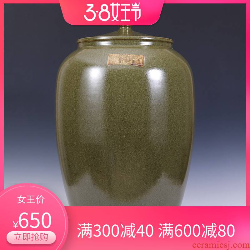 Jingdezhen ceramic tea set tea at the end of the pu 'er tea pot seal moisture large tea urn to heavy supersize