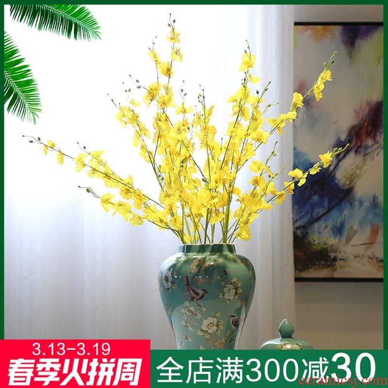 New Chinese style ceramic general mesa candy jar jar of vases, flower, flower implement the sitting room tea table decoration furnishing articles caddy fixings
