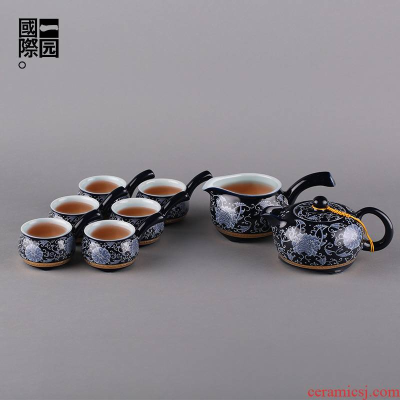 A garden international amusement combination skin tea sets and ceramic teapot teacup fair keller