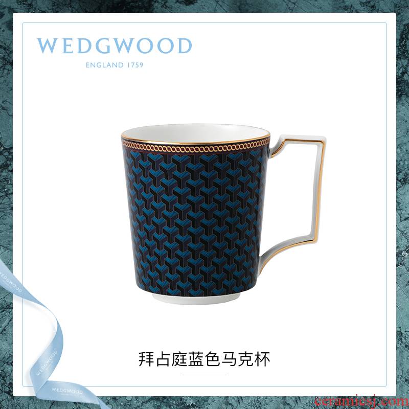 WEDGWOOD waterford WEDGWOOD Byzantine blue ipads China mugs European - style coffee cup cup household glass cup