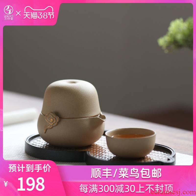 M letters kilowatt/ceramic tea tray # single creative tea adopt multi - function gourd water small tea tray tea tray
