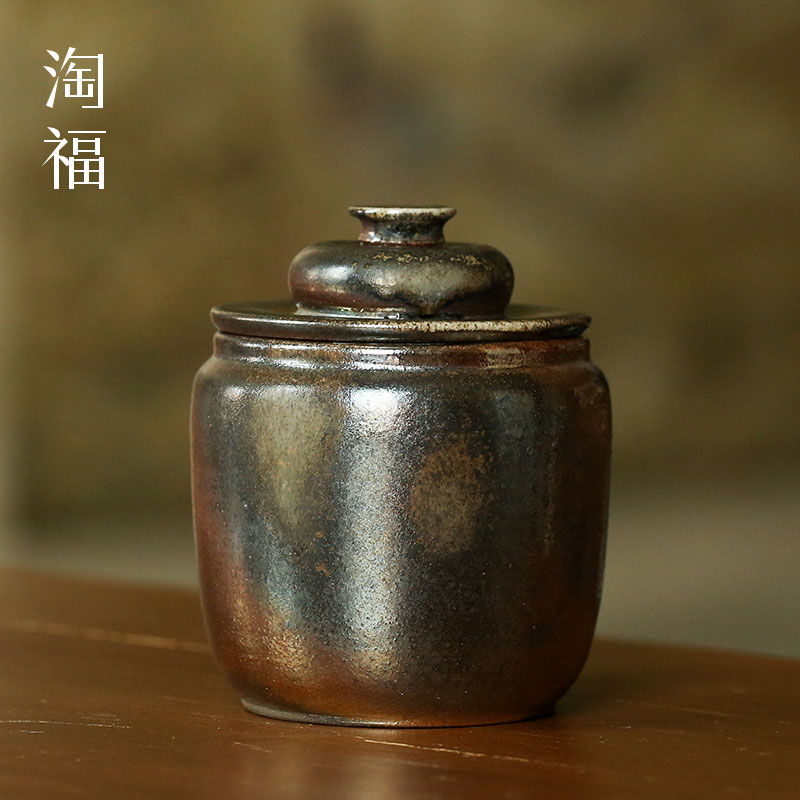 Taiwan Li Jiali firewood ceramics caddy fixings household deposit tea POTS collection seal pot black tea, green tea storage tanks