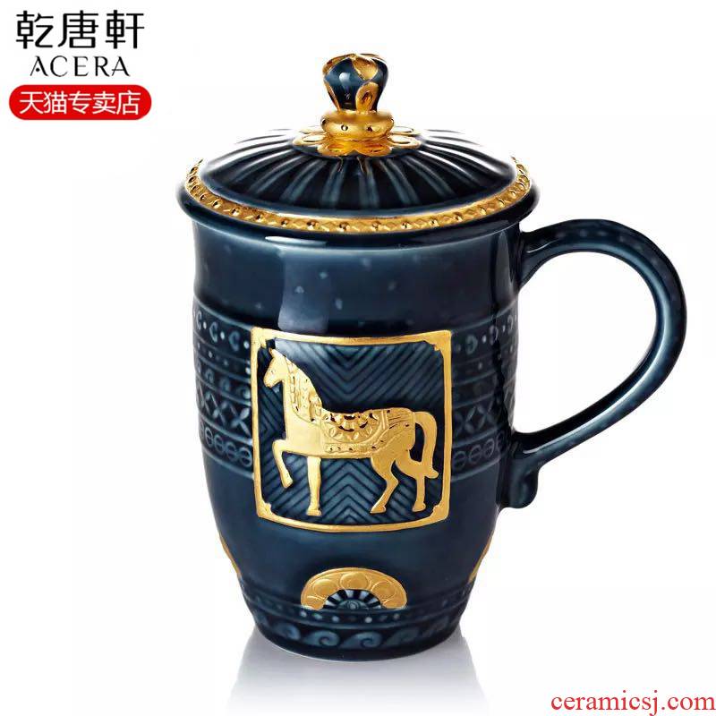 Do Tang Xuan porcelain cup royal horse tall office ceramic tea cup water in a cup