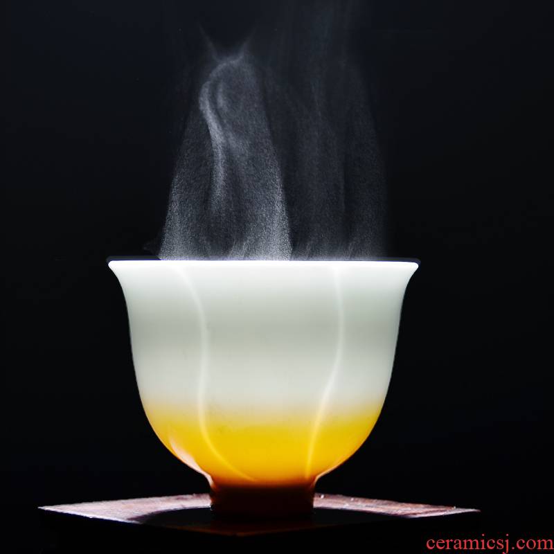 Wynn hui powder celadon lotus type sample tea cup kung fu small ceramic color glaze individual cup single cup tea cups