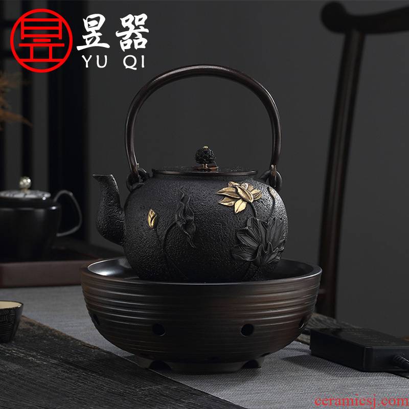 Yu is a Japanese checking iron pot of cast iron pot boil tea machine electricity TaoLu household water tea tea set