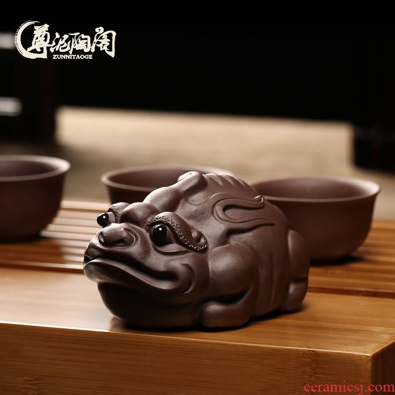 Mud TaoGe yixing purple sand tea pet spittor statute bonanza tea tea by hand play tea furnishing articles