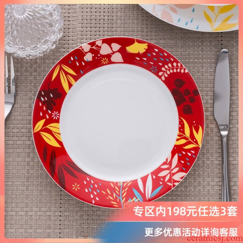 Ronda about ipads porcelain song of ordinary household type rainforest 7.5 inch flat 4 only fresh food dish cold dish dish