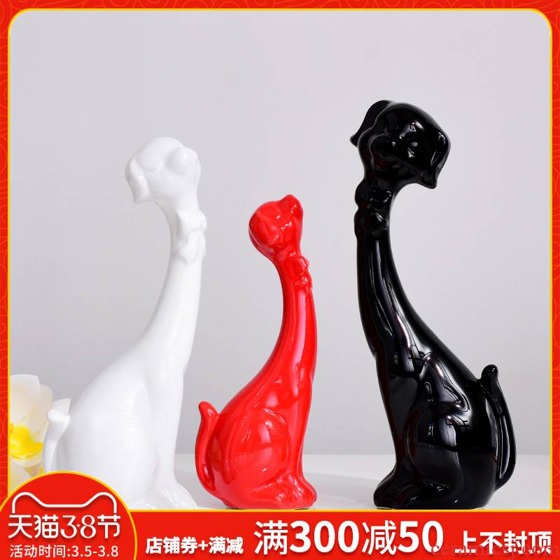 I and contracted creative household ceramics handicraft animals furnishing articles sitting room porch decoration TV ark, furnishings
