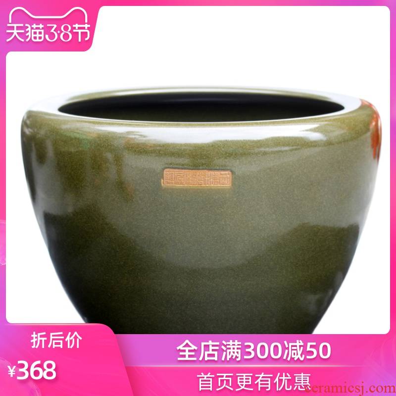 The Sequence is strong at the end of the tank is placed large tea glaze sitting room aquarium decoration fashion accessories company in stores