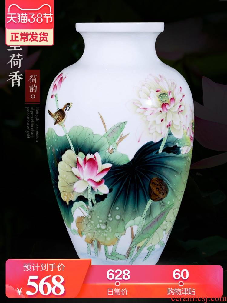 Jingdezhen ceramic furnishing articles hand - made vases, flower arranging new Chinese TV ark of I sitting room adornment handicraft furnishing articles