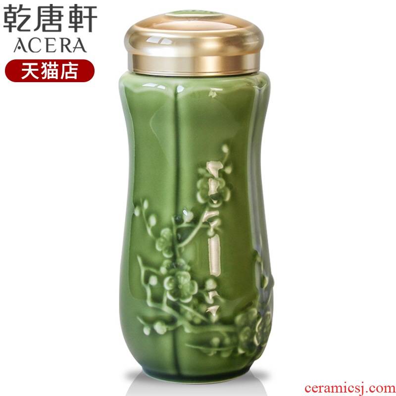 Do Tang Xuan porcelain cup hong mei harbinger portable cup double 250 ml ceramic tea cup send now to send to a friend