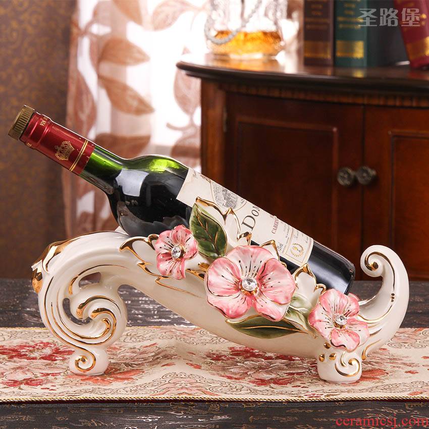 SAN road fort European ceramic wine racks wine accessories display sitting room adornment is placed creative wedding gift