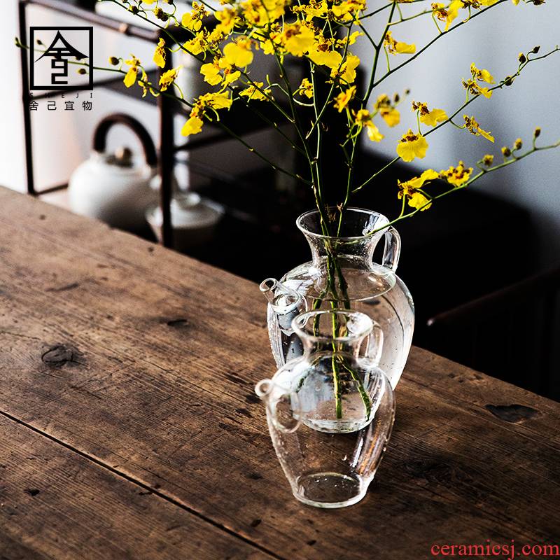 The Self - "appropriate content of jingdezhen kung fu tea accessories creative glass vases, flower arranging flowers, tea table furnishing articles zen