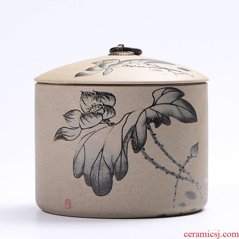 Ya xin company hall coarse pottery violet arenaceous caddy fixings small ceramic pot receives tea caddy fixings tea packaging household utensils