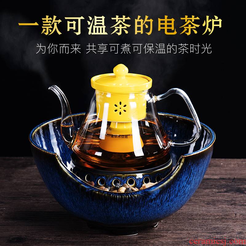 Ronkin ceramic tea kettle health POTS, glass, the high - temperature steaming tea, the electric cooking pot steam electric TaoLu