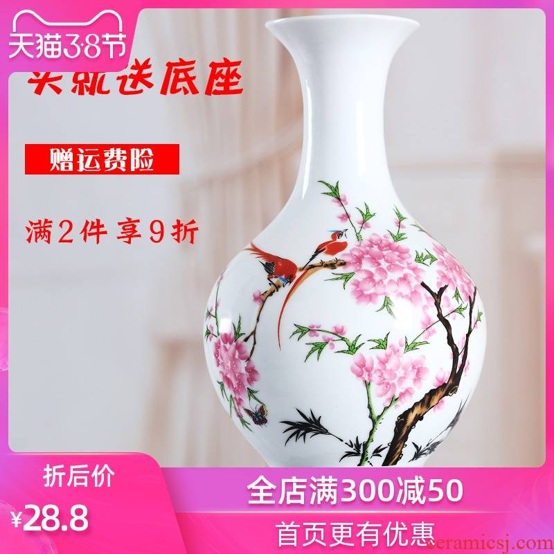 Furnishing articles household act the role ofing is tasted sitting room of I and contracted creative ceramic dry flower art flower arranging Chinese office desktop vase