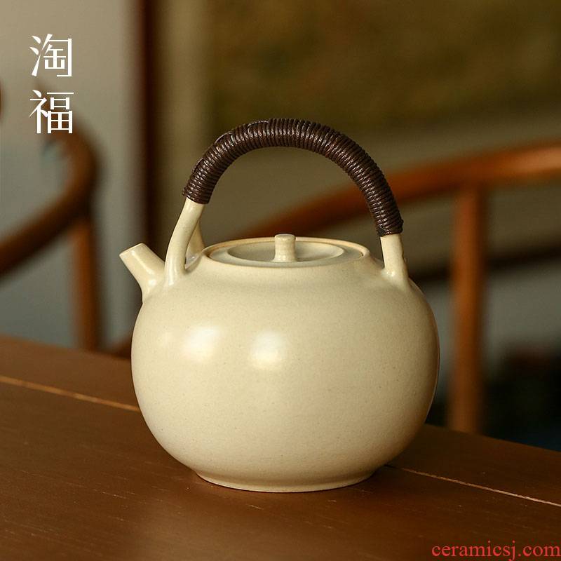 Ceramic teapot single girder pot pot domestic large capacity boiling tea stove tea kettle teapot tea set