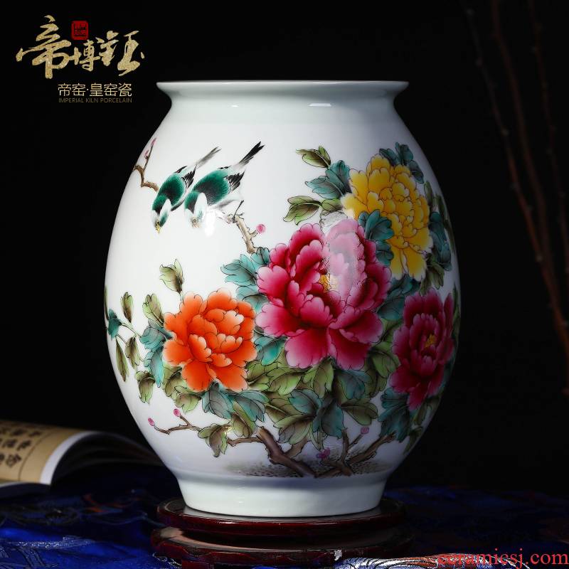 The Master of jingdezhen ceramics hand - made pastel riches and honour figure vase sitting room porch rich ancient frame home decoration furnishing articles