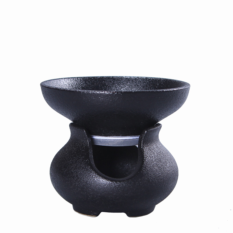 ) make tea tea filter good creative ceramic tea tea, black pottery filter kung fu tea accessories filter