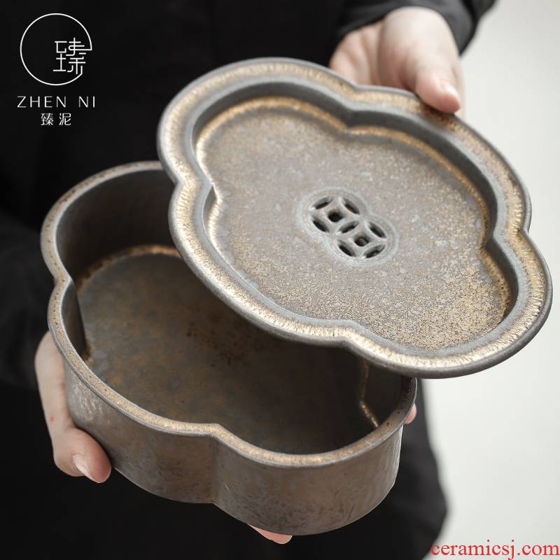 Clay pot of gold bearing by Japanese kung fu tea set dry tea tray was coarse after getting water tea pot pad tea accessories