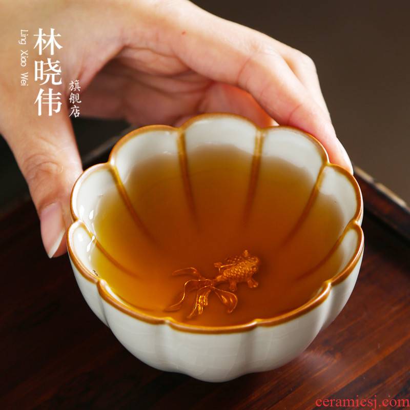 Silver your up master cup single CPU ceramic cups tea sample tea cup, jingdezhen porcelain kunfu tea tea set by hand