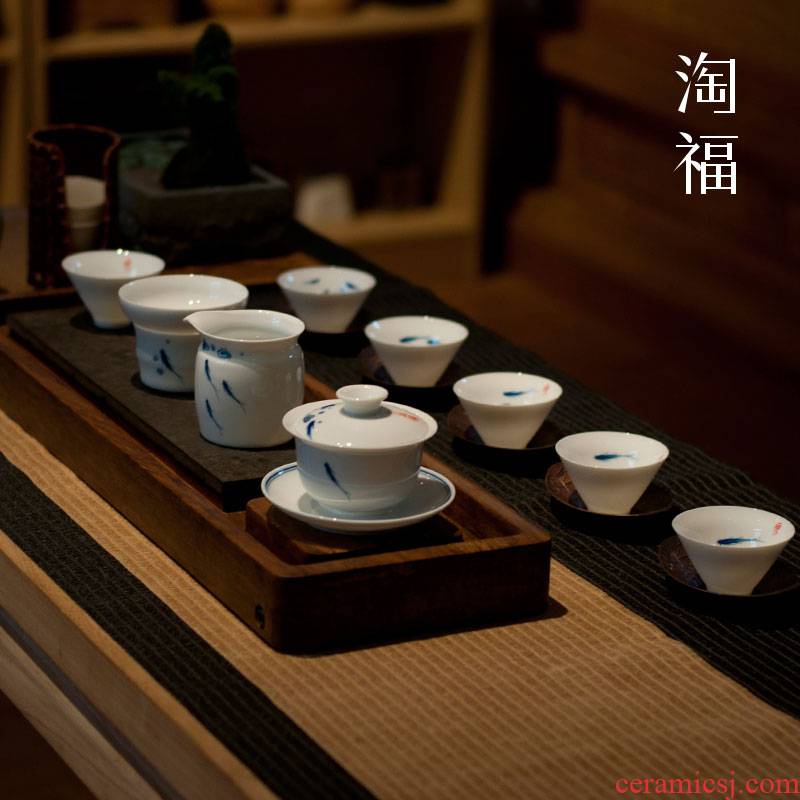Jingdezhen tea set tea home sitting room tea kungfu tea contracted and I Chinese style tea cup teapot