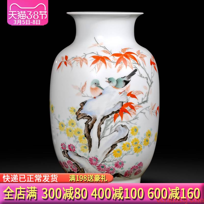 The Master of jingdezhen ceramics hand - made pastel vases, flower arrangement of Chinese style household adornment handicraft furnishing articles sitting room