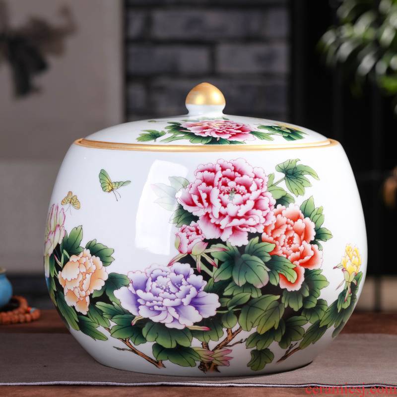Jingdezhen ceramics pu 'er tea box of bread that receives seven large store can receive tea POTS of tea cake