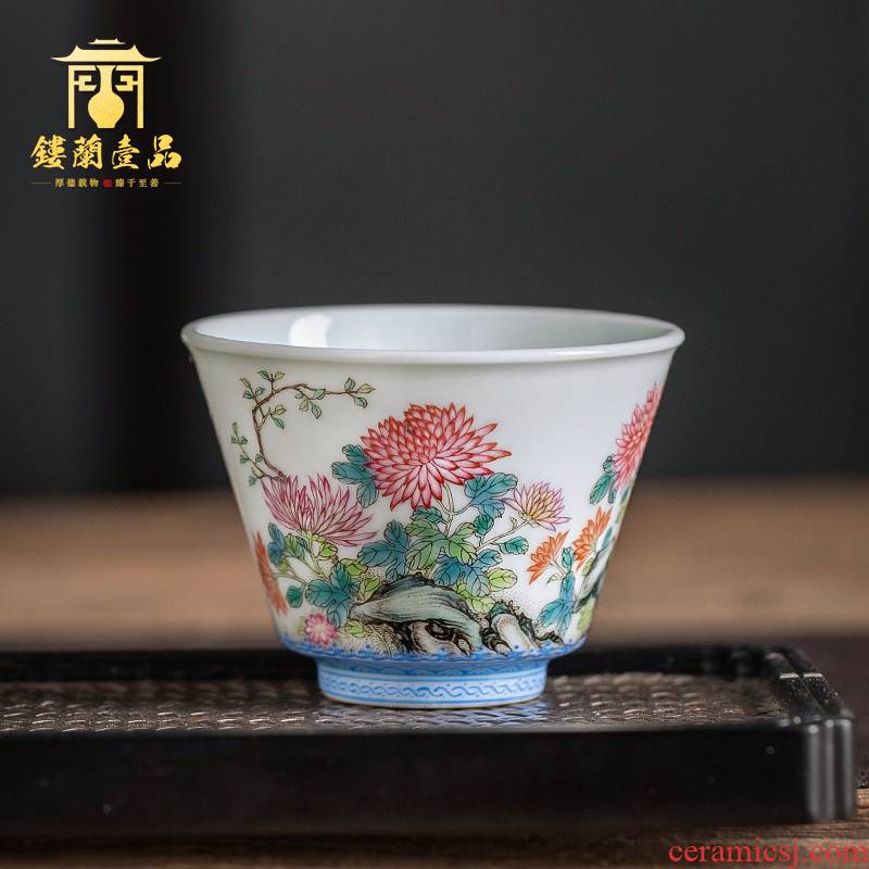 Jingdezhen ceramic all hand - made by masters cup kung fu tea set porcelain teacup full single CPU to use individual cup of tea