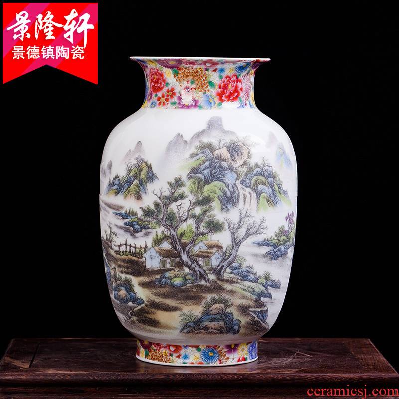 Archaize of jingdezhen ceramics powder enamel modern Chinese style household act the role ofing is tasted furnishing articles vases, flower crafts are sitting room