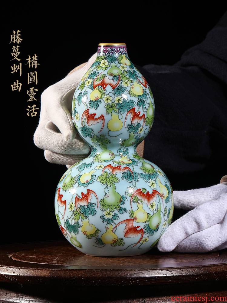 Jia lage jingdezhen ceramic Chinese penjing YangShiQi the qing qianlong enamel see ten thousand broke gourd bottle