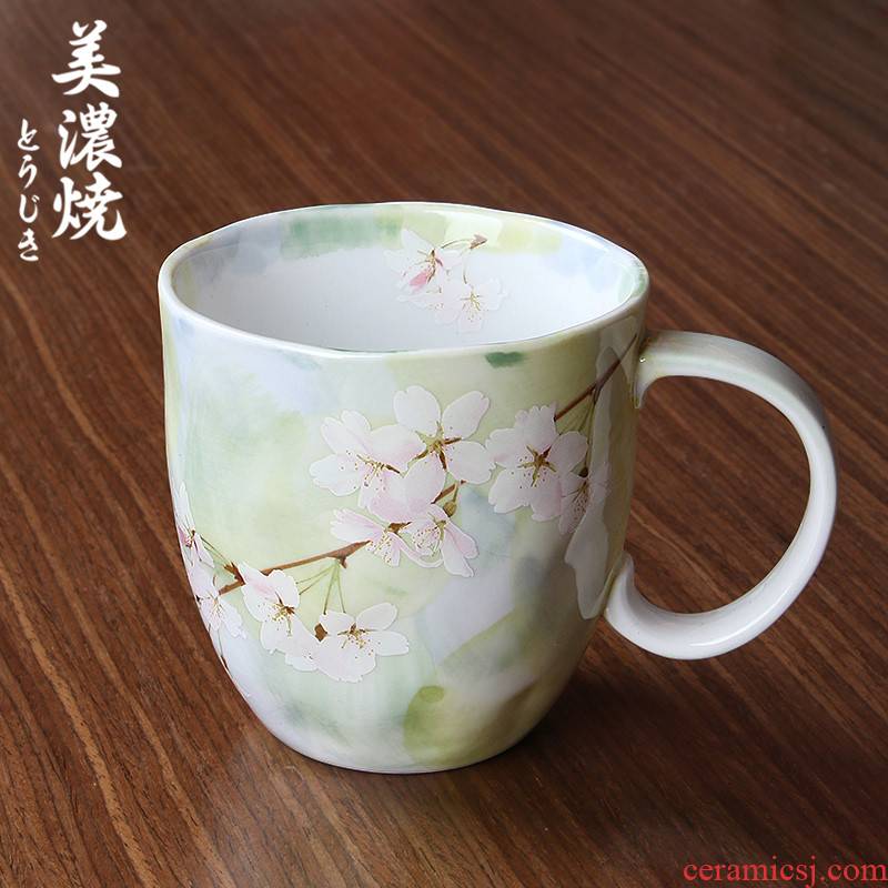Meinung'm ceramic cup mark household drinking water cup blossoms imported from Japan Japanese contracted exquisite glass tea cup