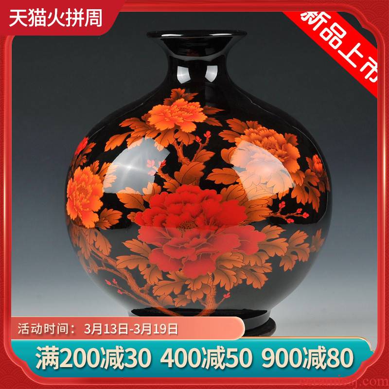 Jingdezhen ceramics flower arranging furnishing articles of modern Chinese vase decoration of home sitting room porch decoration wine