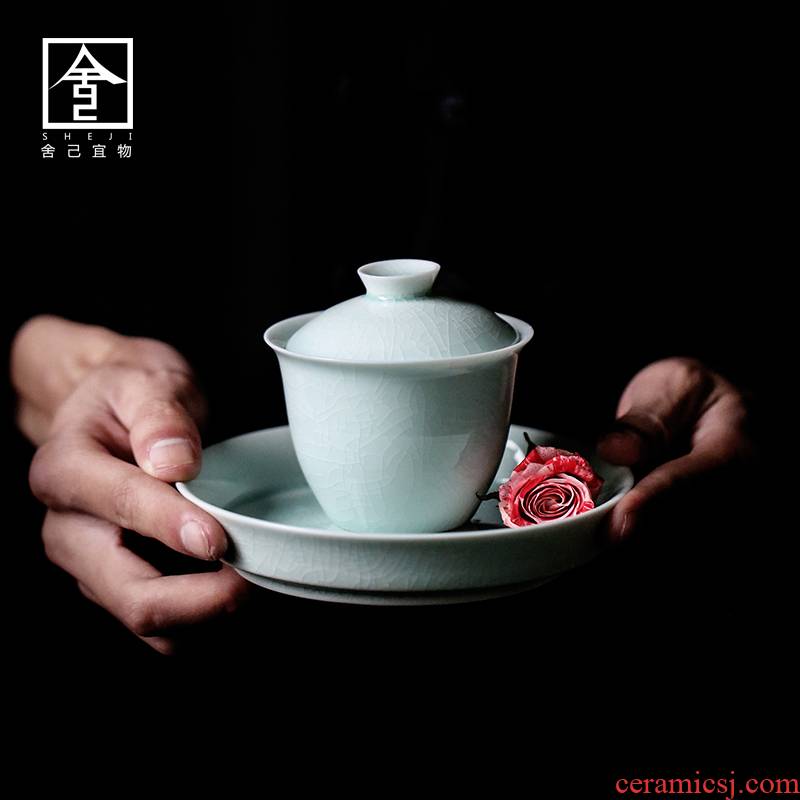 The Self - "appropriate content of jingdezhen Japanese household small tureen tea cups of pure manual cover cup kung fu tea tea taking