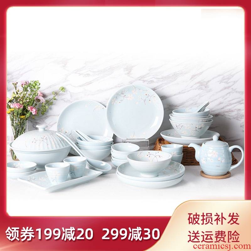 "Sakura" yuquan 】 【 Chinese style suit dishes move household ceramics tableware rice bowls