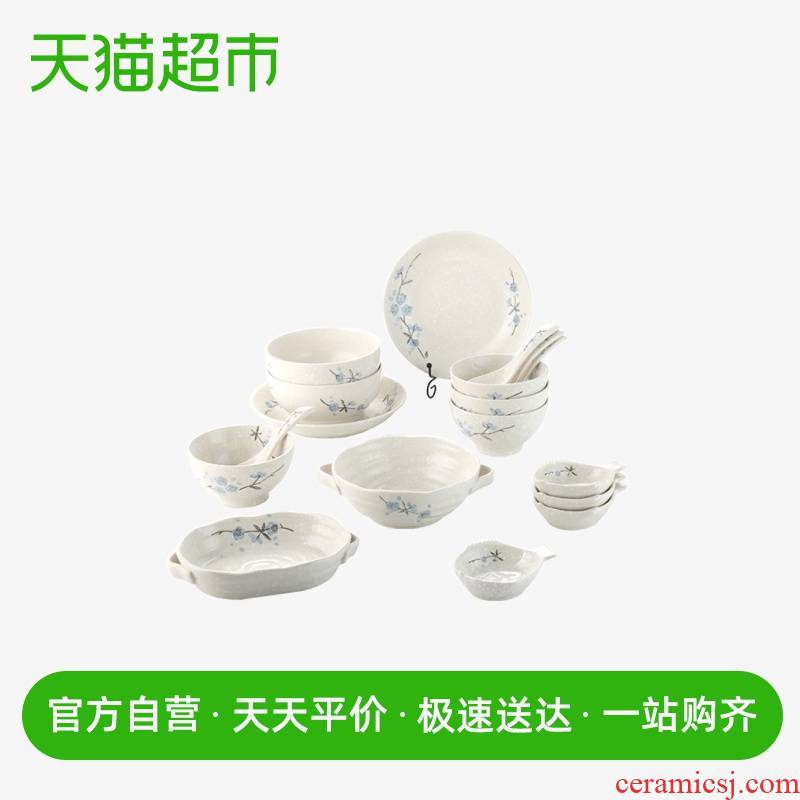 Japanese sakura, song under the glaze color snow ceramic bowl ipads bowls dishes suit plate box