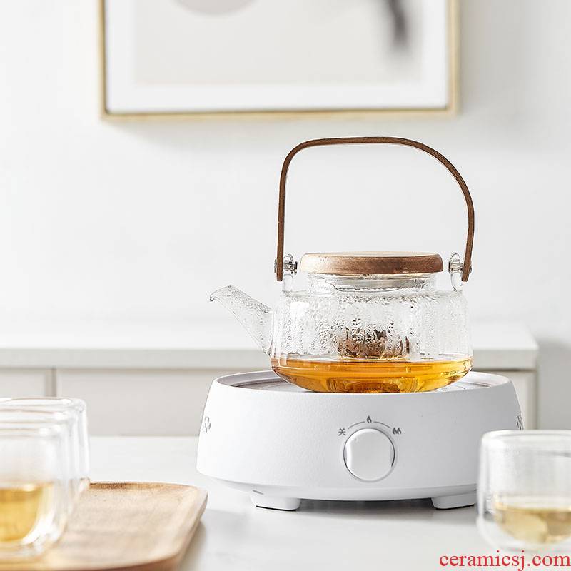 TaoLu boiled tea machine household Nordic heat small tea scented tea pot, glass tea set teapot