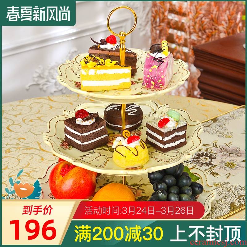 Ou compote ceramic fruit bowl decorative plate of modern fashion ideas sitting room tea table hollow out move furnishing articles