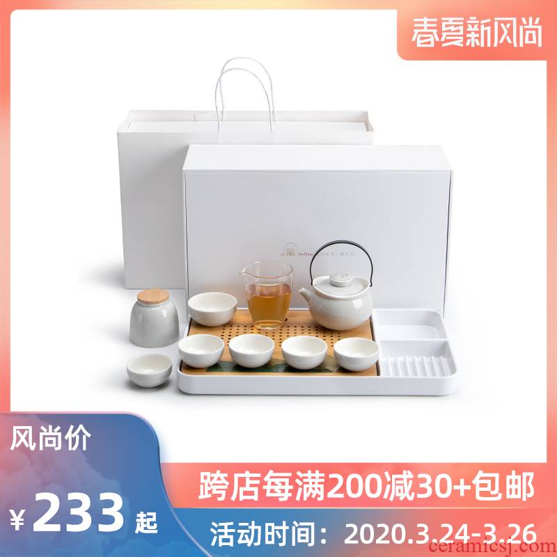 Mr Nan shan wing gift boxes kung fu tea tea set ceramic tea ware suit household contracted office