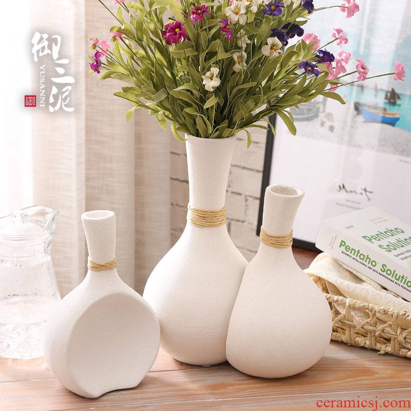 Ins the vase the white ceramic dry flower contracted modern flower arrangement home sitting room place fine expressions using the vase