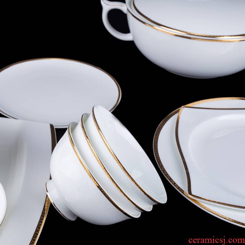 Jingdezhen high - grade ipads China porcelain tableware suit European marriage bowl dish dish ceramics creative home outfit