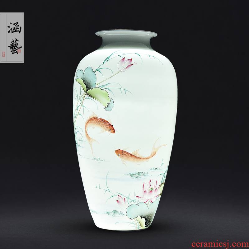 Ceramic vase Chinese style porch sitting room study bedroom jingdezhen porcelain vase decoration gifts for years