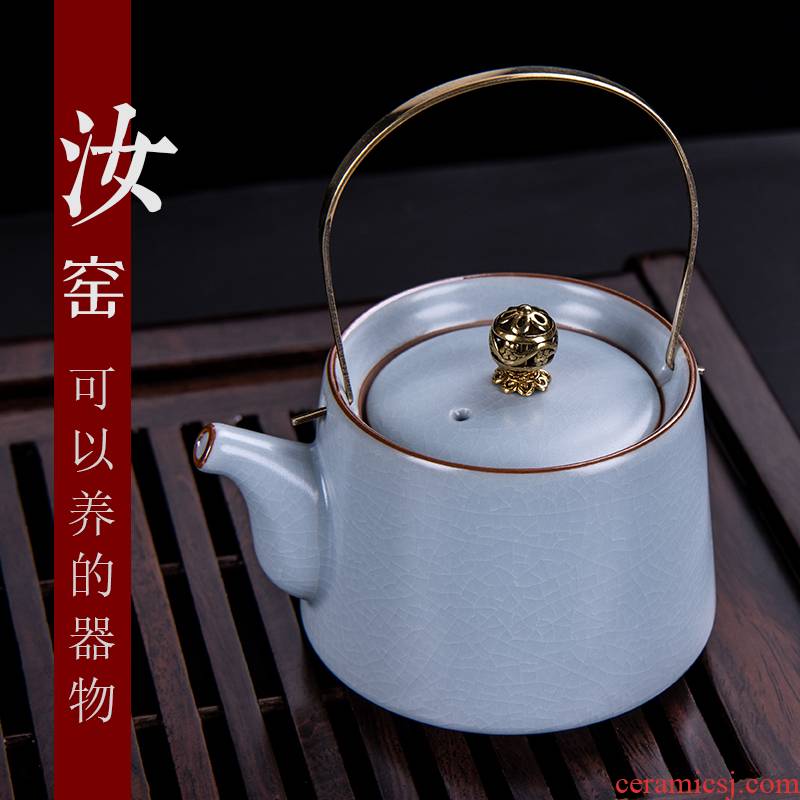 Public remit your up POTS, single pot of your porcelain teapot girder ceramic POTS open sky blue small manual kung fu tea set