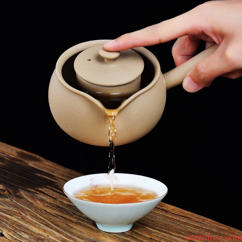 Boil tea ware who was orange side put the pot of thick some ceramic porcelain tea teapot cooked puer tea and white tea teapot tea set