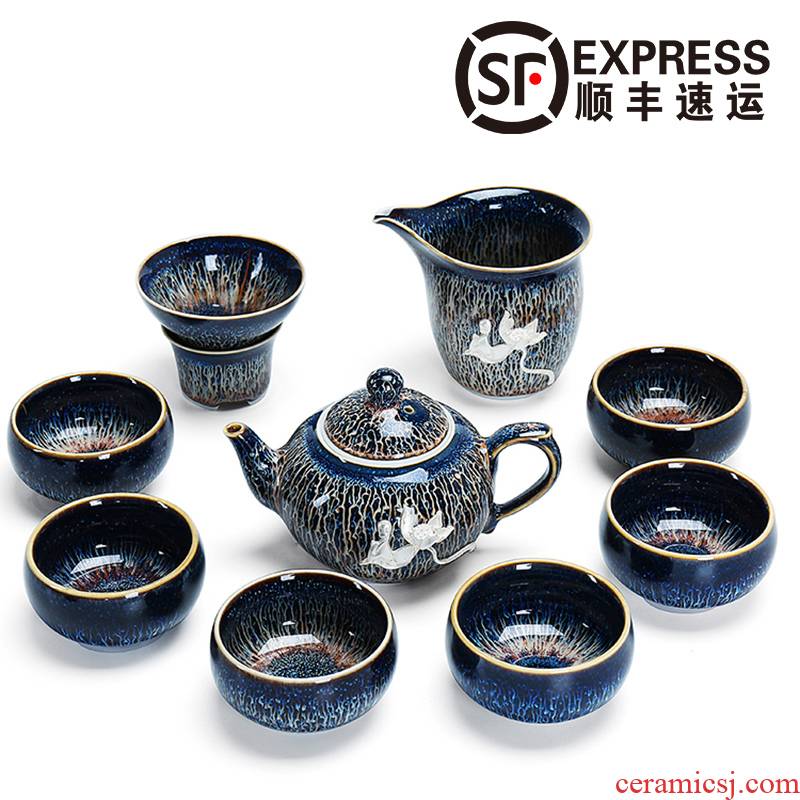 Silver is acted the role of jingdezhen household utensils suit the whole contracted to build the red glaze, ceramic teapot teacup kung fu tea