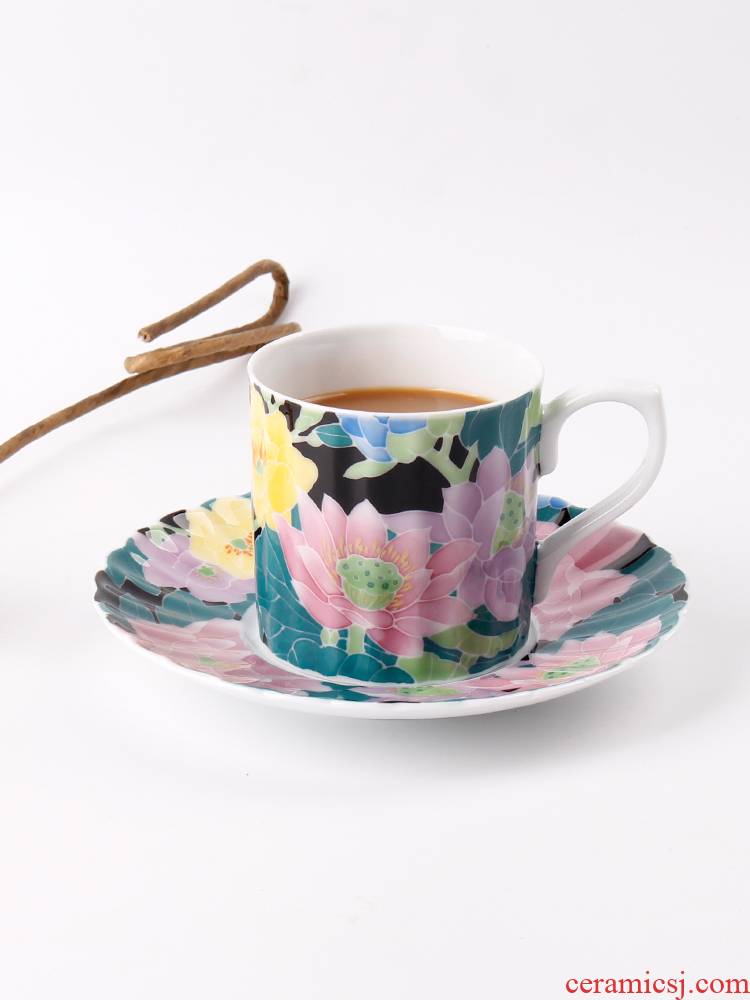 The red porcelain up provence, coffee cups and saucers under The liling glaze colorful ceramic creative gift hand - made teacup