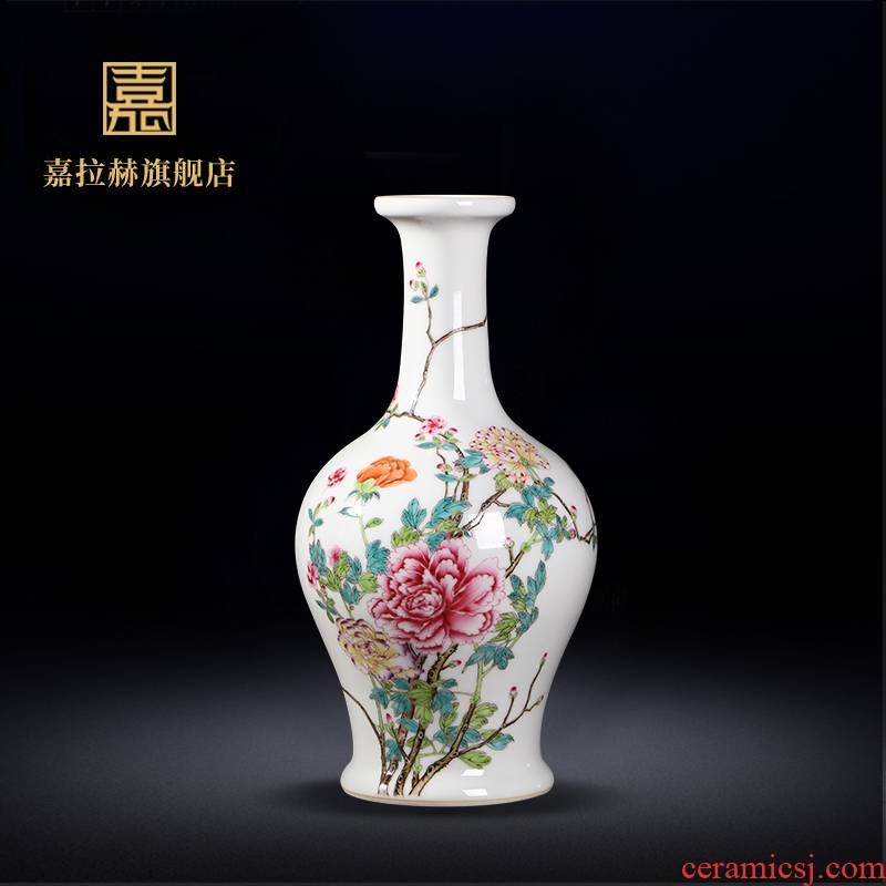 Jia lage archaize of jingdezhen ceramics powder enamel peony vases, home furnishing articles ceramic home sitting room adornment