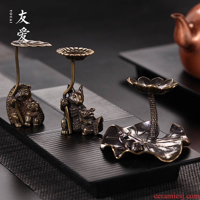 Love and pure copper ceramic accessories porcelain cover rear tureen doesn the xuan wen kung fu tea set the teapot tea taking creative copper cover
