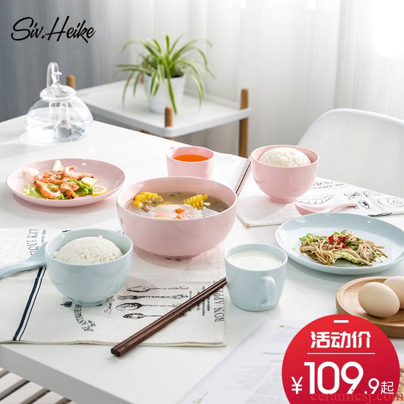 Creative household contracted express picking Japanese European ceramic dishes dishes chopsticks tableware suit just a little food