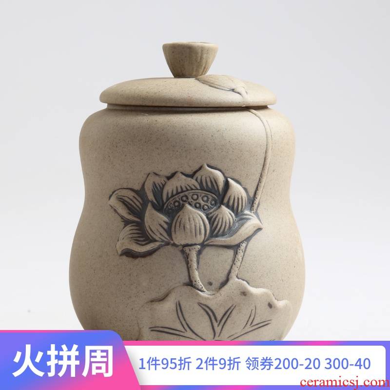 Is Yang coarse pottery ceramic POTS awake piggy bank seal tea caddy fixings puer tea as cans packaging